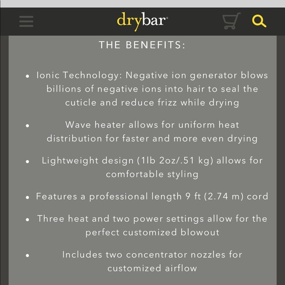 Drybar Buttercup hair dryer - Picture 8 of 15